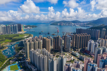 Hong Kong residential building from top