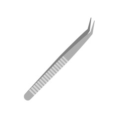 Pincers icon flat isolated vector