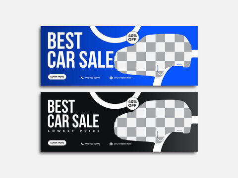 sale car promotional facebook cover design