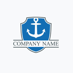 anchor illustration, icon for nautical field 