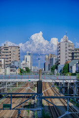 東京都豊島区池袋から見た東京の都市景観
