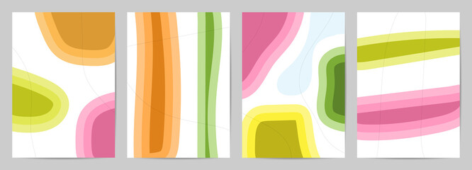 Minimal covers design. Trendy set, Modern Poster Art. Design for wall framed prints, canvas poster, artwork as postcard or brochure.Vector illustration.