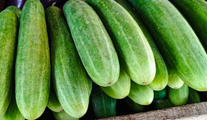 cucumbers on the market