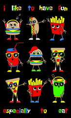 background, black, bottle, boy, burger, cartoon, character, cheese, cool, cute, dab, dabbing, dance, dancer, design, eat, fast, fastfood, food, fun, funny, graphic, hamburger, happy, hot dog, hot-dog,