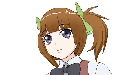 女学生　タイプB  制服  左向き-3