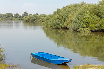 Blue Boat Danube River