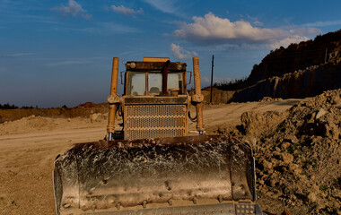 excavator work industry construction geology