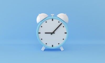 Abstract and minimal clock on pastel background. Trendy modern design representing the time , hours , minutes and seconds . Punctuality at the office or the business. A reminder or routine.