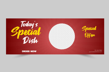 Social media food cover Design for business Web banner corporate Template ideas	

