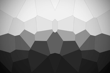 black and white hexagon background. Ornate stylish backdrop in gray and white tones with stained effect closeup. Creative simple digital geometric concept for futuristic science modern colorful layout