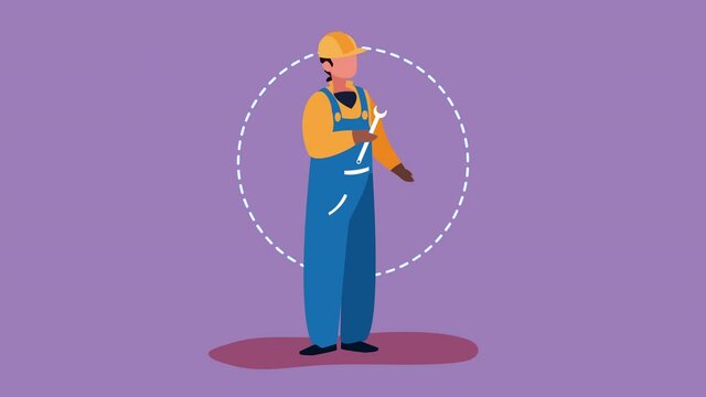 constructor ocupation worker character animation