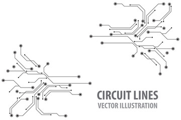 Obraz premium Abstract futuristic circuit board Illustration, Circuit board with various technology elements. Circuit board pattern for technology background. Vector illustration