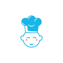 Baby chef icon design illustration template
