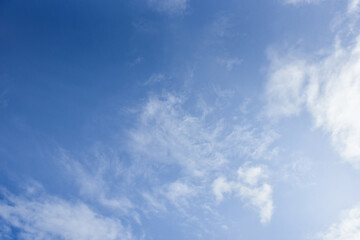 Blue sky and white clouds for background