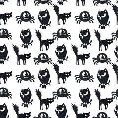 Obraz premium decoration and decor for design, handmade felt craft for halloween holiday isolated on a white background