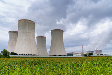 Nuclear power station Dukovany, Vysocina region, Czech republic, Europe.