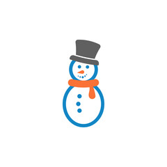 Snowman icon design illustration template