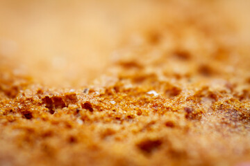 Extreme macro of gingerbread cookie