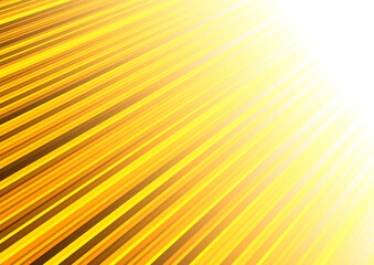 Abstract yellow and orange elegant stripe diagonal lines light on black background.