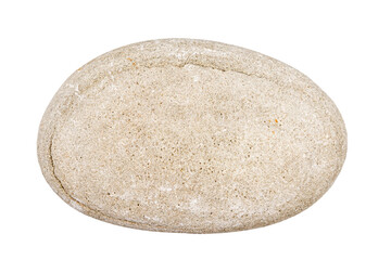 Top view of single gray pebble