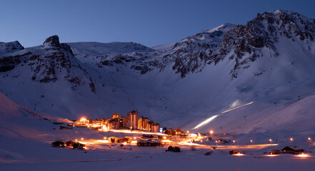 Tignes by night