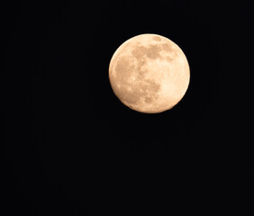 Moon the night sky