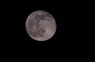 Moon in night sky