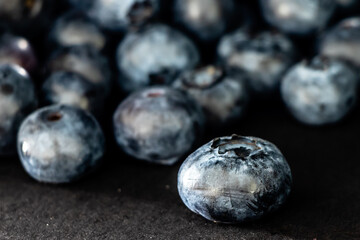 Blueberries in the black. Calgary, Alberta, Canada