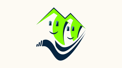 House logo with arrow. Modern Logo