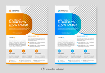 Business flyer template design, promotion flyer.