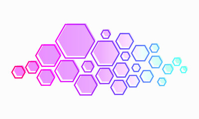 Obraz na płótnie Canvas Abstract Geometric Shape Hexagon Background