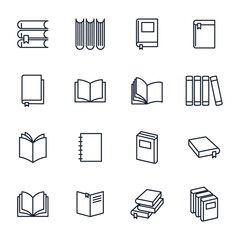 set of Book elements symbol template for graphic and web design collection logo vector illustration