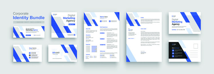 Corporate business brand identity design vector stationery - Business stationary collection