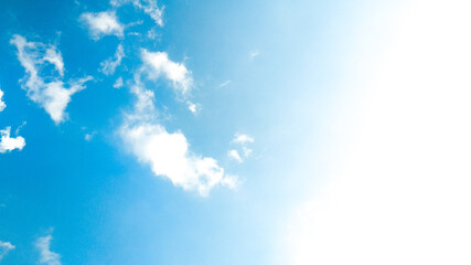 white clouds with beautiful blue sky