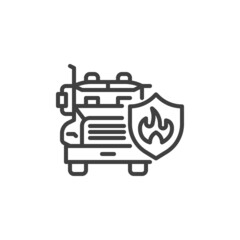 Transportation insurance line icon