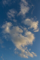 Blue sky with clouds forming a beautiful pattern and background