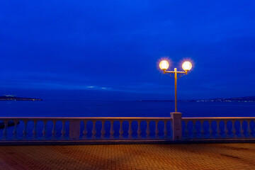Image of the seafront at night.