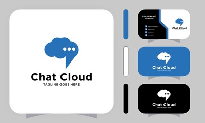 Cloud Chat logo vector icon illustration vector design template. and business card