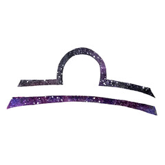  watercolor art of signs of the zodiac. Libra