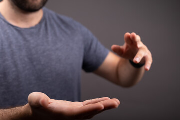 Empty Open Hand in closeup
