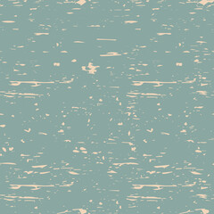 Aged seamless pattern. Grunge turquoise background with scratches. Vector antique background.