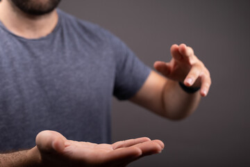 Empty Open Hand in closeup