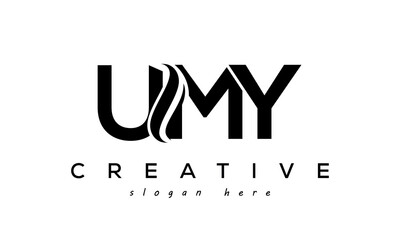Fototapeta Letter UMY creative logo design vector	 obraz