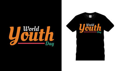 World Youth Day T shirt Design, apparel, vector illustration, graphic template, print on demand, textile fabrics, retro style, typography, vintage, youth t shirt