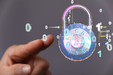 Information technology protected with firewall, secure access and encryption against cyber