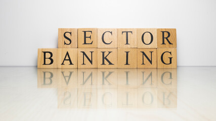 The name Sector Banking was created from wooden letter cubes.