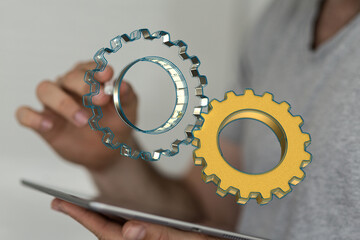 gear Technology setting concept background