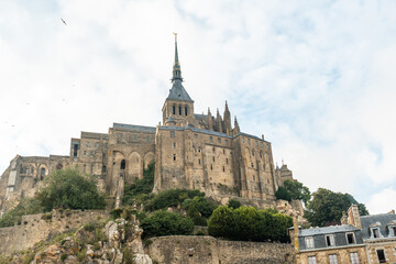 Fototapeta na wymiar The famous Mont Saint-Michel Abbey in the Manche department, Normandy region, France