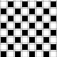 Checker black and white cells. Vector chess squares plaid ornament.