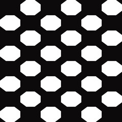 Black background and white honeycombs. Vector.